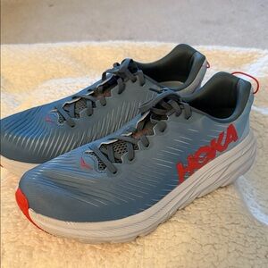 Hoka Rincon 3 Blue and Red Athletic Sneakers